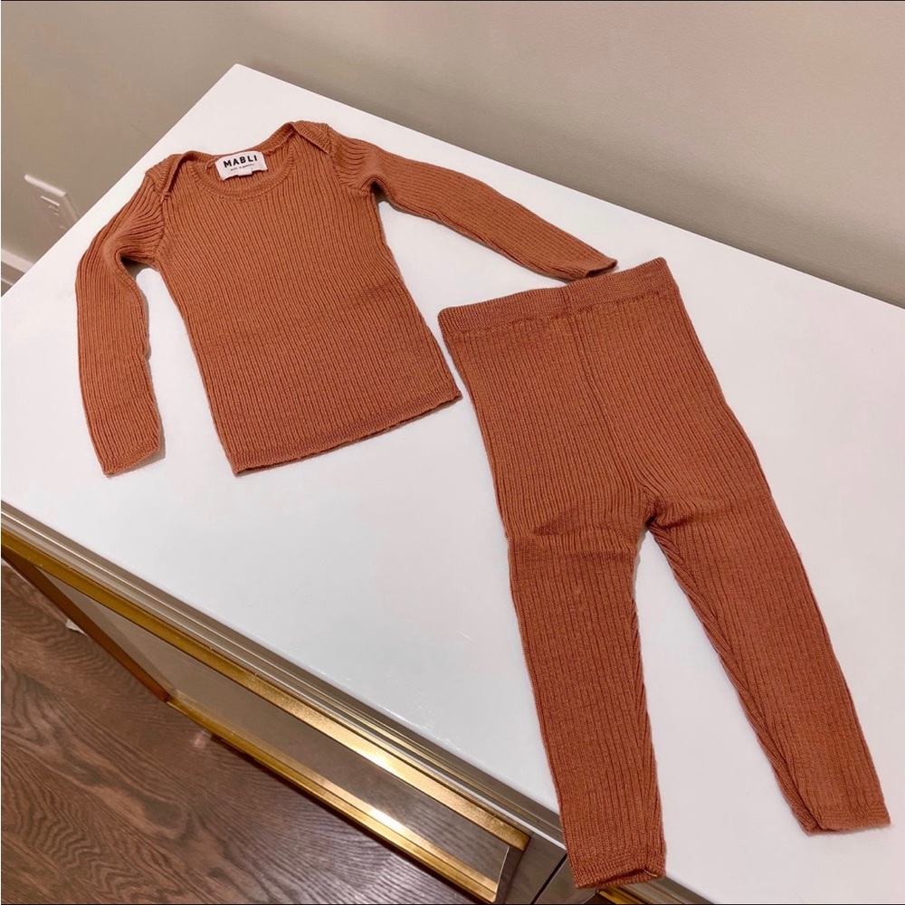 Mabli pink knit set , 6 months